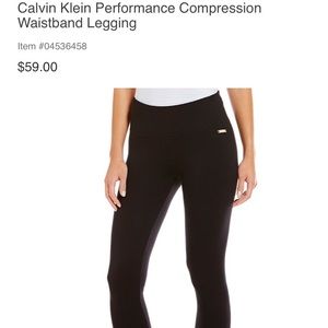 Clavin Klein Performance waist black tights